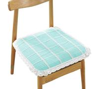 Horseshoe Seat Cushions Set of 4-100% Woven Cotton & Bamboo Charcoal Fill | Lace Edging | Non-Slip Ties | 3 Sizes | Machine Washable | All-Season Comfort (I 40 * 40cm/16 * 16in)