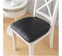 Horseshoe Shape Kitchen Chair Cushions, Non-Slip Rubber Back & Waterproof Leather - Set Of 1, 2, Or 4 Packs For Indoor Outdoor Use(Noir,1pc:50x50cm/20x20)