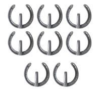 Horseshoe Wall Hooks, Eight Pieces, Cast Iron, 3.7 Rustic
