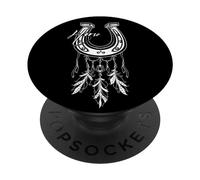 Horseshoe with dream catcher, Horse PopSockets Swappable PopGrip