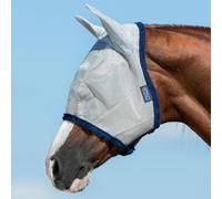 Horseware Amigo Fly Mask with Ears for Horses - Silver/Navy
