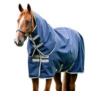 Horseware Amigo Ripstop 900D Plus Turnout Blanket 200 g with Neck Piece Navy/Titanium Grey Blanket Size: 145 cm / 6 Inches