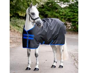 Horseware Amigo Ripstop 900D Pony Turnout 100 g Willow Blanket Dynasty Green/Navy & Silver, Blanket Size: 110 cm / 5'3