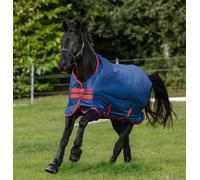 Horseware Mio Turnout Rug 600d Mediumweight 200g Blue/Red Black/Aqua 3'9"-7'0"