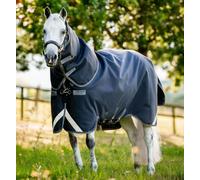 Horseware Rambo 1680D 100g Turnout Rug Plus Hood Lightweight Black Navy 5'6-7'3"