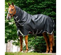 Horseware Rambo 1680D 100g Turnout Rug Plus Hood Lightweight Black Navy 5'6-7'3"