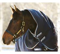 Horseware Rambo Duo Turnout Hood Neck Cover Mediumweight 100g Navy/Grey S-XL