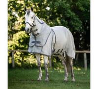 Horseware Rambo Optimo Protector Plus Fly Rug - Silver/Thunderstorm