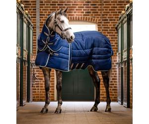 Horseware Rambo Optimo Stable Plus Rug inc Hood Bib Front Heavy 400g 5'6"-7'3"