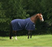 Horseware Rambo Stable Sheet Microfibre Summer Travel Cooler Navy/Black 5'0-7'3"