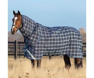 Horseware Rhino Plus Turnout Lite 0g, Size: 140 cm / 6'3, Colour: Navy Check