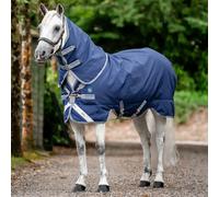 Horseware Rhino Pony Plus Medium Weight 250g Turnout Rug Navy/Titanium Grey/C...