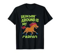 Horsin’ Around Is My Cardio Horse Humor Graphic T-Shirt