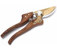 Horsvill Garden Shears, Pruning Scissors Made of Japanese SK4 Steel Blades, Garden Secateurs for Heavy Duty, Garden Snips and Flower Plants Clippers, Professional Pretty Garden Tools (Wood Grain)