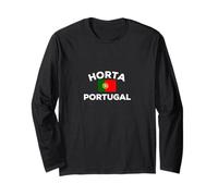 Horta Portugal Portuguese Flag City Long Sleeve T-Shirt