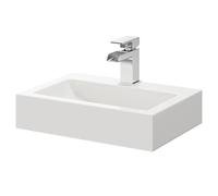 Horta Rectangular Countertop Basin with 1 Tap Hole | White | Ceramic | 450mm x 320mm