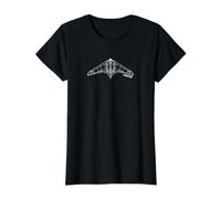 Horten Ho 229 Aircraft Pilot Apparel Value Graphic T-Shirt, Women, Black, M