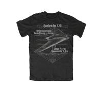 Horten Ho229 T-Shirt Aviation Only Wing, Military, Military Black