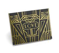 Hortense B. Hewitt Art Deco Black and Gold Guest Book, 7.5 x 5.75-Inches