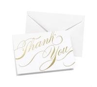 Hortense B. Hewitt Thank You Notes, Paper, Gold, 4.8 x 3.5