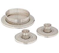 Hortense B. Hewitt Vintage Pearl Wedding Accessories Unity Candle Holders, Set of 3