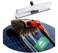Hortensus Telescopic Brush - Car Washing Brush & Telescopic Window Cleaner Water Fed Also for Solar Panel Cleaning, Photovoltaic Panels, Motorhomes, Roofs, Facades, Conservatory & Walls (6,5 m)