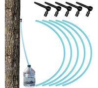 Hortsun 5 Set Maple Syrup Tree Tapping Sugaring Starter Kit Maple Syrup Taps Include 5 Pieces Maple Tree Tap Extractors and 5 Pieces Syrup Collection Extractor Tubes for Birch Maple Syrup Supplies