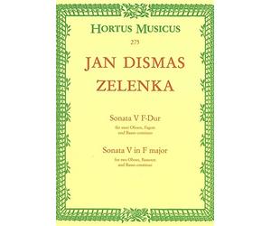 Hortus Musicus ZELENKA JAN DISMAS - SONATA V IN F MAJOR ZWV 181/5 - 2 OBOES, BASSOON, BASSO CONTINUO Classical sheets Chamber music
