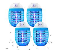 Horuili® Pack of 4 Electric Insect Killers, Mosquito Lamp, Mosquito Traps with UV Lamps, Mosquito Repellent Socket, for Moths, Flies, Mosquitoes, for Indoor Bedroom, Kitchen (Azure Blue)