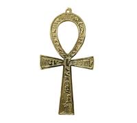 Horus Artesanía de Egipto Anj ANK Key of Life Amulet Protector in Ancient Egypt, Bronze Handmade in Cairo, 8 x 17 cm