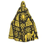 Horus-Pharaohs-Egypt Adult Witch Hooded Cape, Halloween Costume Hooded Cloak