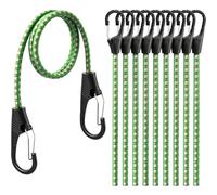 HORUSDY 10-Piece Heavy Duty Bungee Cords with Metal Hooks, 40” Elastic Bungee Straps for Outdoor, Camping, Garage Storage, and Kayaking