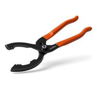 HORUSDY 12" Adjustable Oil Filter Pliers, 20° Angled Jaw Heavy-Duty Oil Filter Wrench, High Carbon Steel Removal Tool with Non-Slip Handles, Fits 64-118mm Filters for Engine and Fuel Systems(Orange)