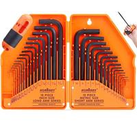 HORUSDY 31-Piece Hex Key Set | Allen Wrench Set | Metric (0.7mm-10mm) & Imperial (0.028"-3/8") | Durable & Precise | Ideal for DIY and Professionals