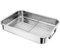 Horwood H041 36 x 26 x 6 cm Roasting Pan with Rack, Silver