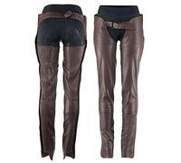 Horze Blake Leather Full Chaps, Brown, XXL