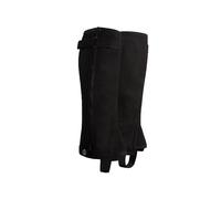 Horze Durable Ribbed Microfiber Suede Amara Half Chaps For Schooling, Training And Pleasure Riding, Black, L