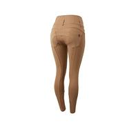 Horze Jodphurs Ladies Tara Women's Full Seat Riding Breeches Pants with Extra High Waist Equine, Brown, 38