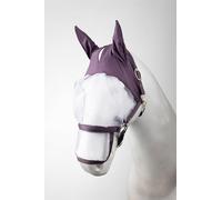 Horze Paso Fino Horse Halter with Integrated Fly Mask - Robust Halter with UV Protection, Ear & Eye Protection, Dark Purple, C