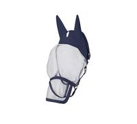 Horze Paso Fino Horse Halter with Integrated Fly Mask - Robust Halter with UV Protection, Ear & Eye Protection, Blue, F