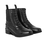 Horze Women's riding ankle boots Kingston, Jodphur riding boots with double zip, Black, EU38