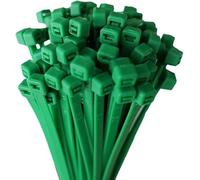 HorzeFix Cable Ties Set 300 Pieces Black/White/Grey/Green 2.5 x 100/3.6 x 140/4.8 x 200/4.8 x 300 7.6 x 370 Long UV Resistant and Temperature Resistant (Green, 7.6 x 370 mm)