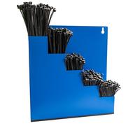 HORZEFIX Wall Mount Organiser Box Cable Tie Set with 5 x 100 Pieces in Various Colours (Grey)