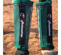 horzmetnex Loose-Fitting Horse Fly Boots, Durable Fine Mesh Leggings with Reinforced Support Bar Stitching & Reflective Strips - Breathable Turnout Leg Coverage, Set of 4(Forest Green Large)