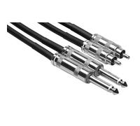 Hosa CPR410AU Pro Dual Cable 6.3 mm TS Jack 3 m Gold