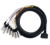 HosaTech DTM-804 4m DB25 to XLR3M Balanced Snake Cable