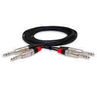 Hosa HSS-003X2 REAN Neutrik Connection Cable (4 x 6.3mm Jacks / 90 cm/Price for Pair) Silver