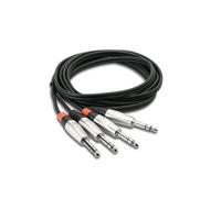 Hosa HSS-005X2 5ft Dual REAN 1/4 inch TRS to Same Pro Stereo Interconnect Cable