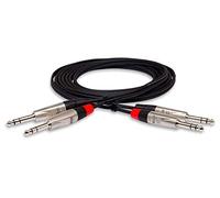 Hosa HSS-010X2 10ft Dual REAN 1/4 inch TRS to Same Pro Stereo Interconnect Cable