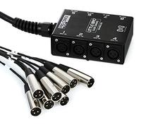 Hosa ProConex Little Bro' Sub Snakes XLR x 8 - (25 Feet) (Black) (8 Channel)